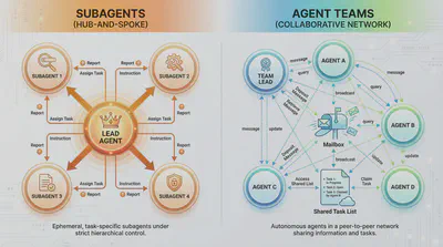 Hierarchical Subagents vs Collaborative Agent Teams
