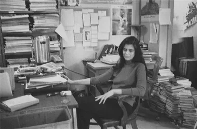 Susan Sontag in her room